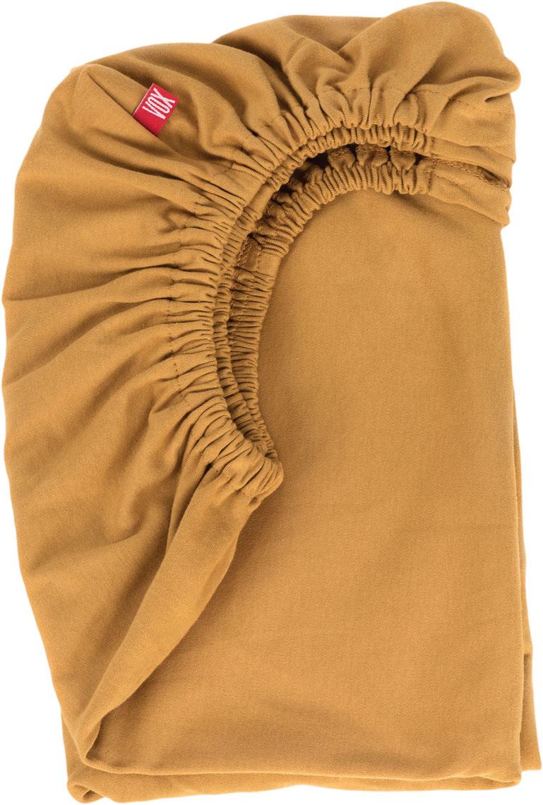 Drap housse 70x140 cm PURE couleur moutarde