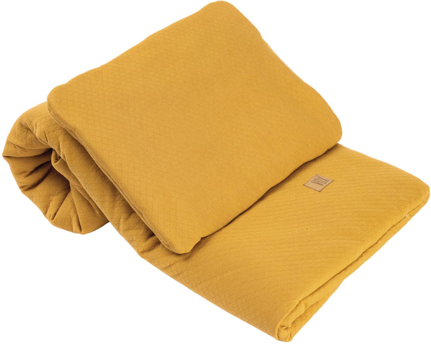 Parure de lit en coton PURE - couleur moutarde