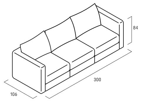 Lark 3.5-seater sofa