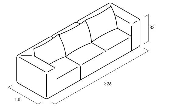 Milo 3.5-seater sofa