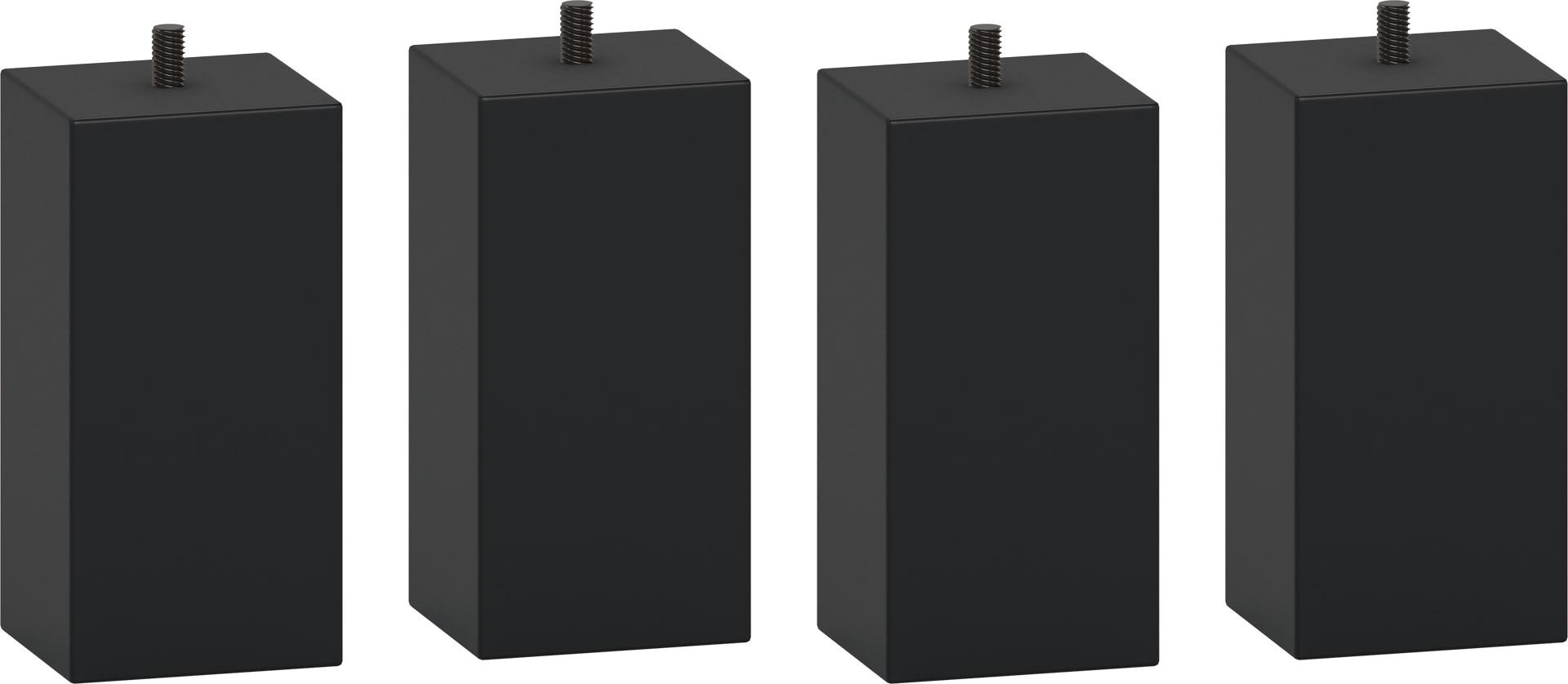 Möbelfuß gerade 4er Set Simple schwarz