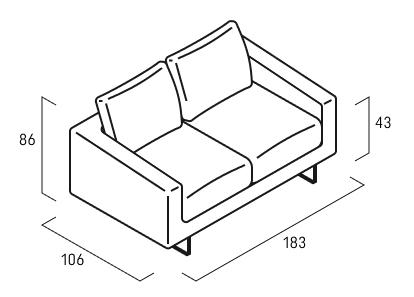 Tove 2.5-seater sofa