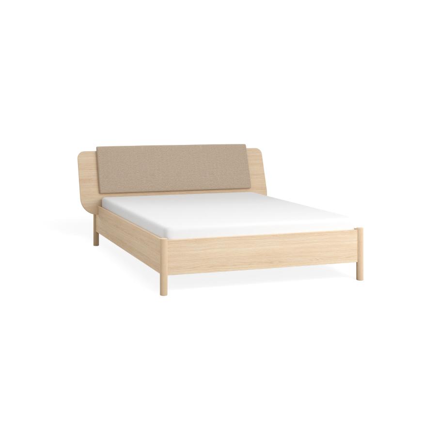 Double bed with wide headboard 140x200 OMM