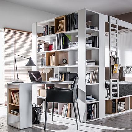 Two-sided bookcase 4 You arrangement