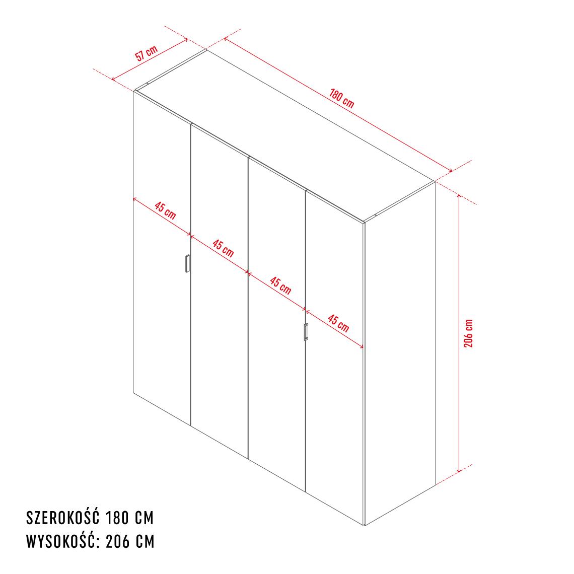 4-türiger Kleiderschrank 4 You Projekt
