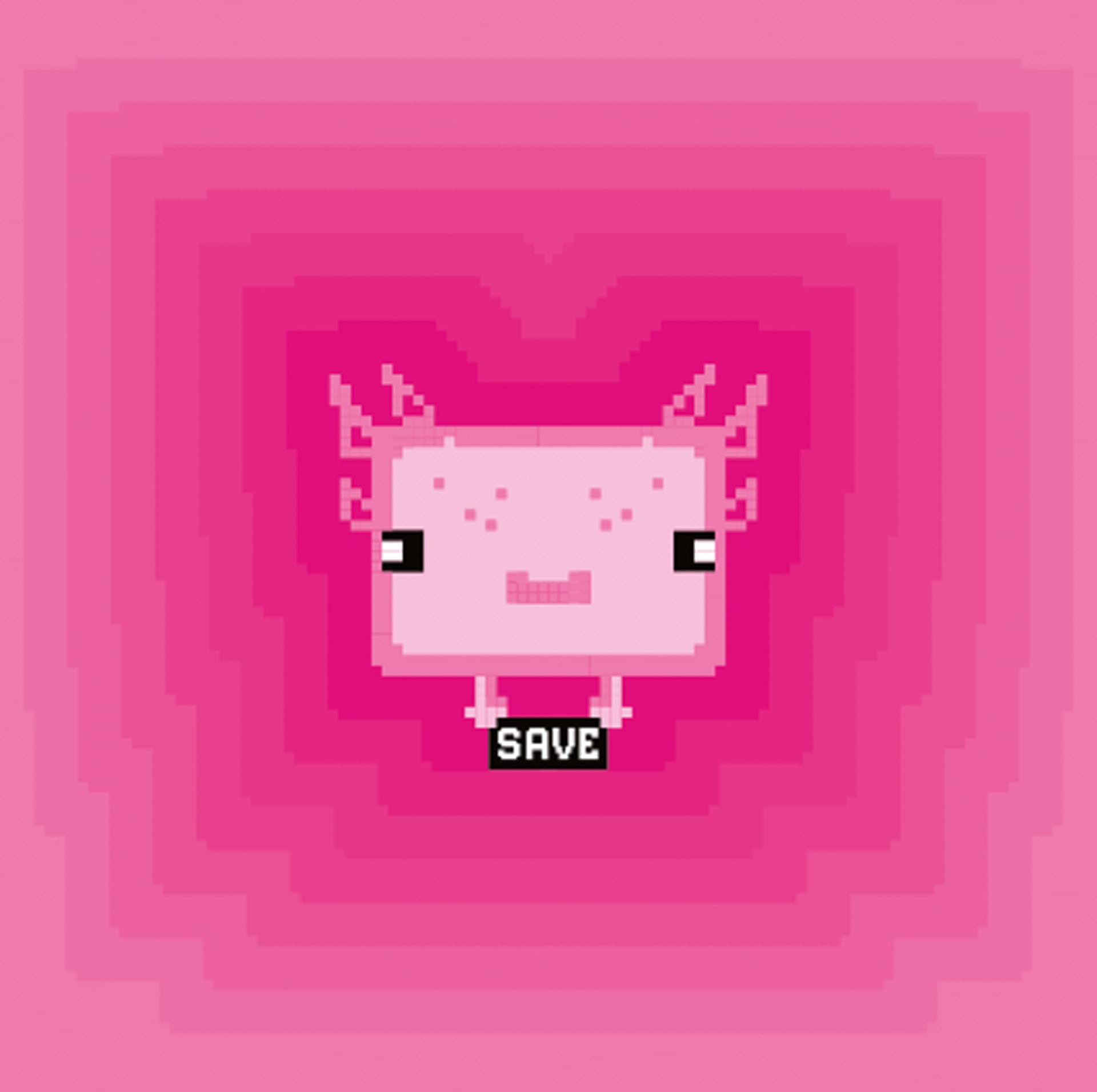 Metal front overlay Pixel Axolotl