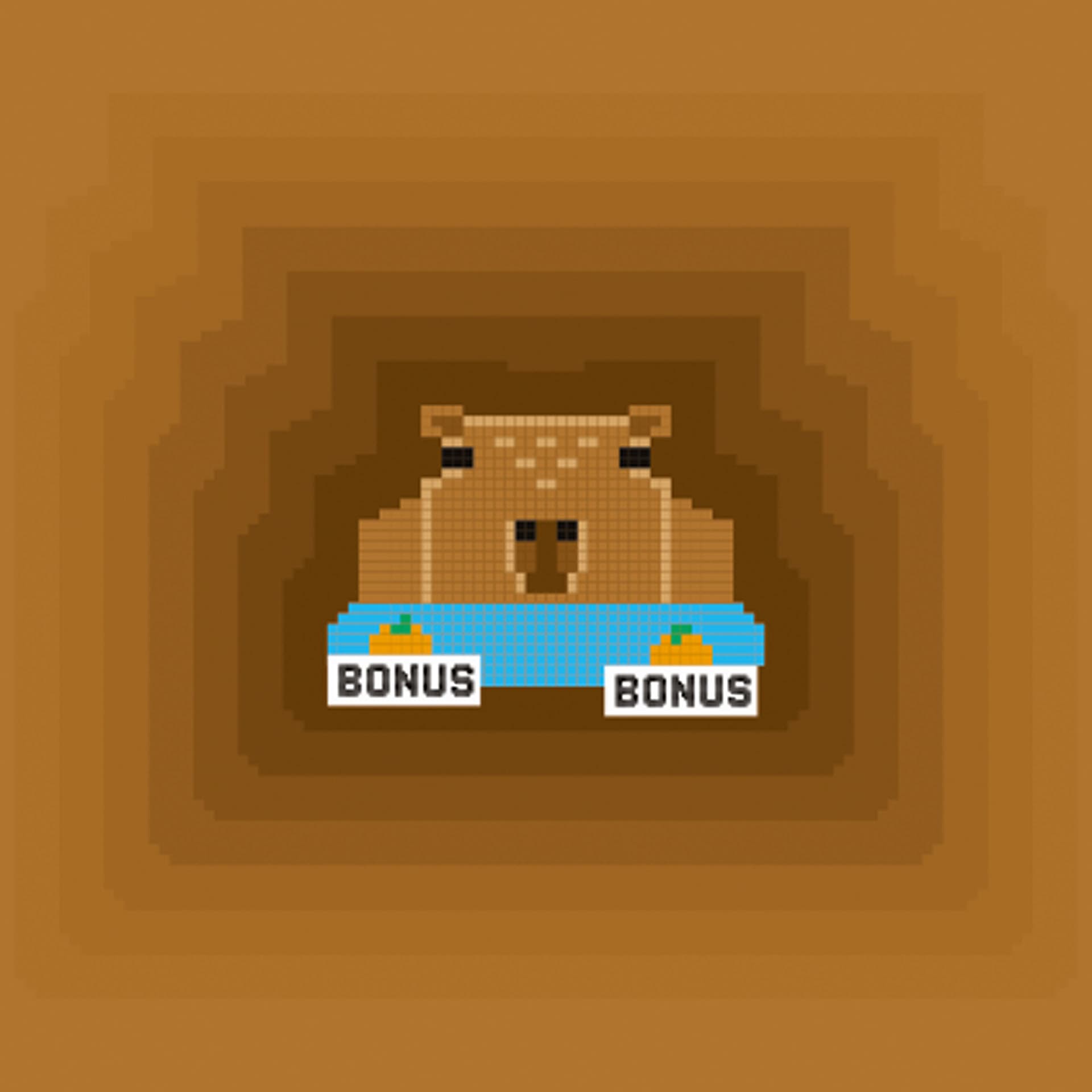 Metal front overlay Pixel Capybara
