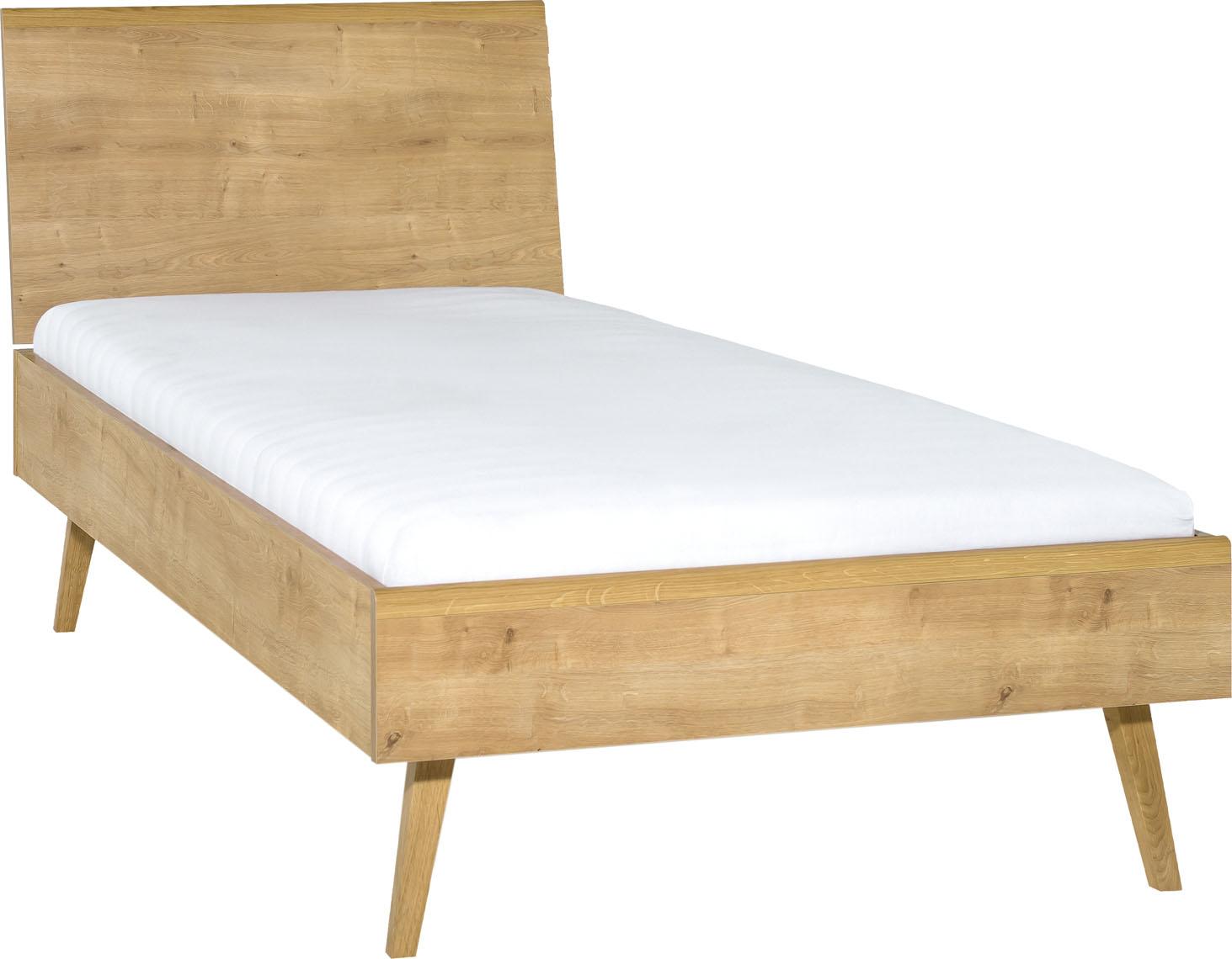 Einzelbett mit flachem Kopfteil Nature