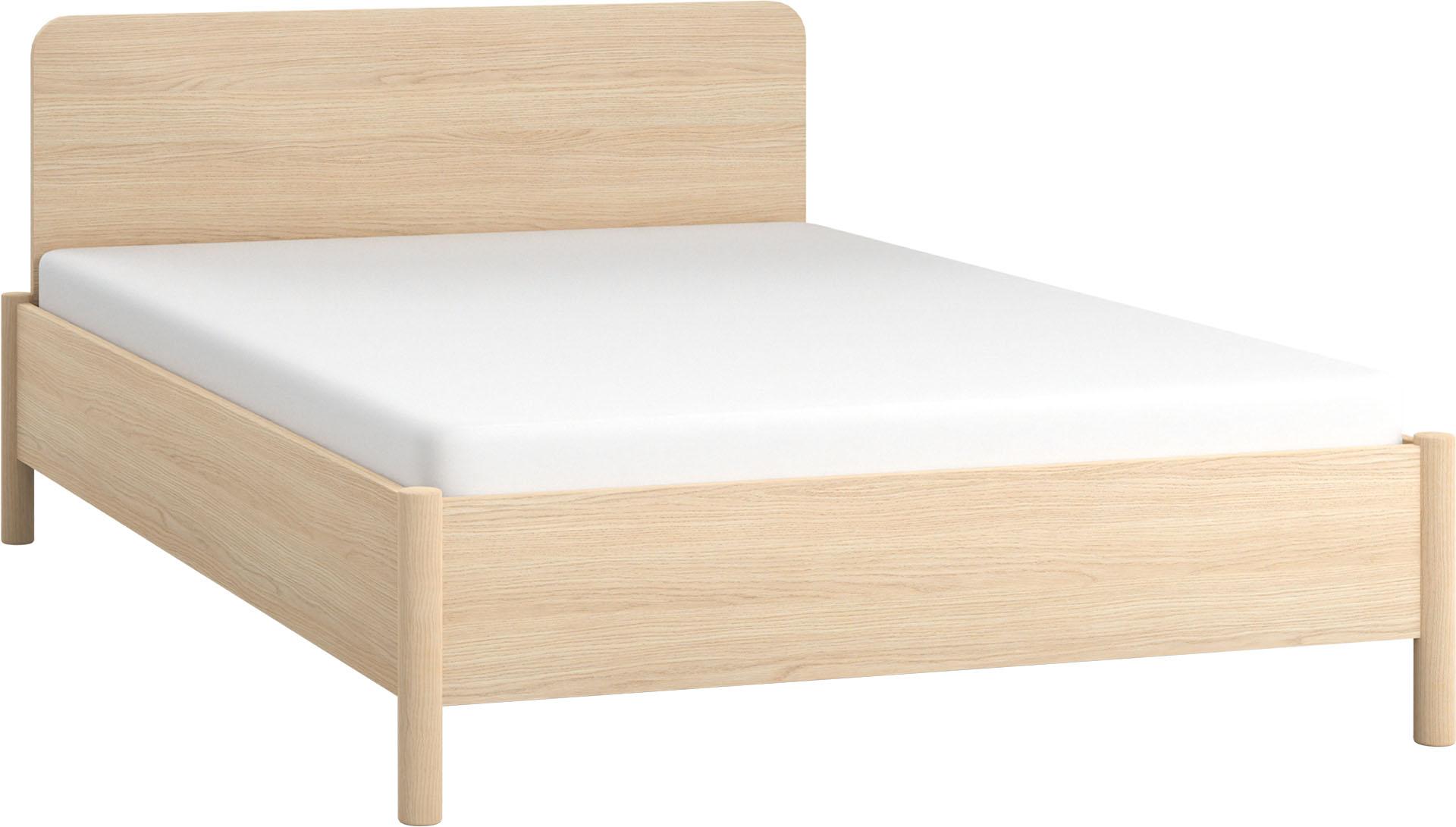 Double bed with straight headboard 140x200 OMM