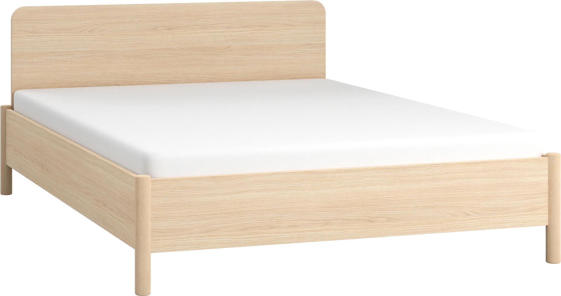 Double bed with straight headboard 160x200 OMM
