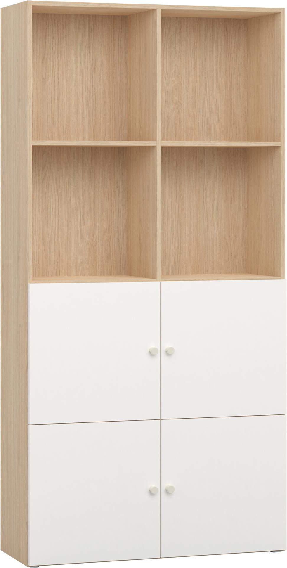 Wide bookcase with front arrangement 1 Reli