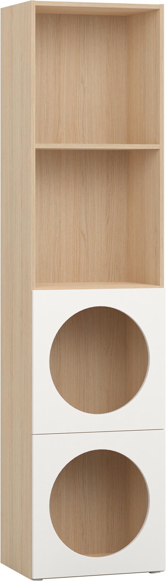 Narrow shelving unit with front arrangement 6 Reli