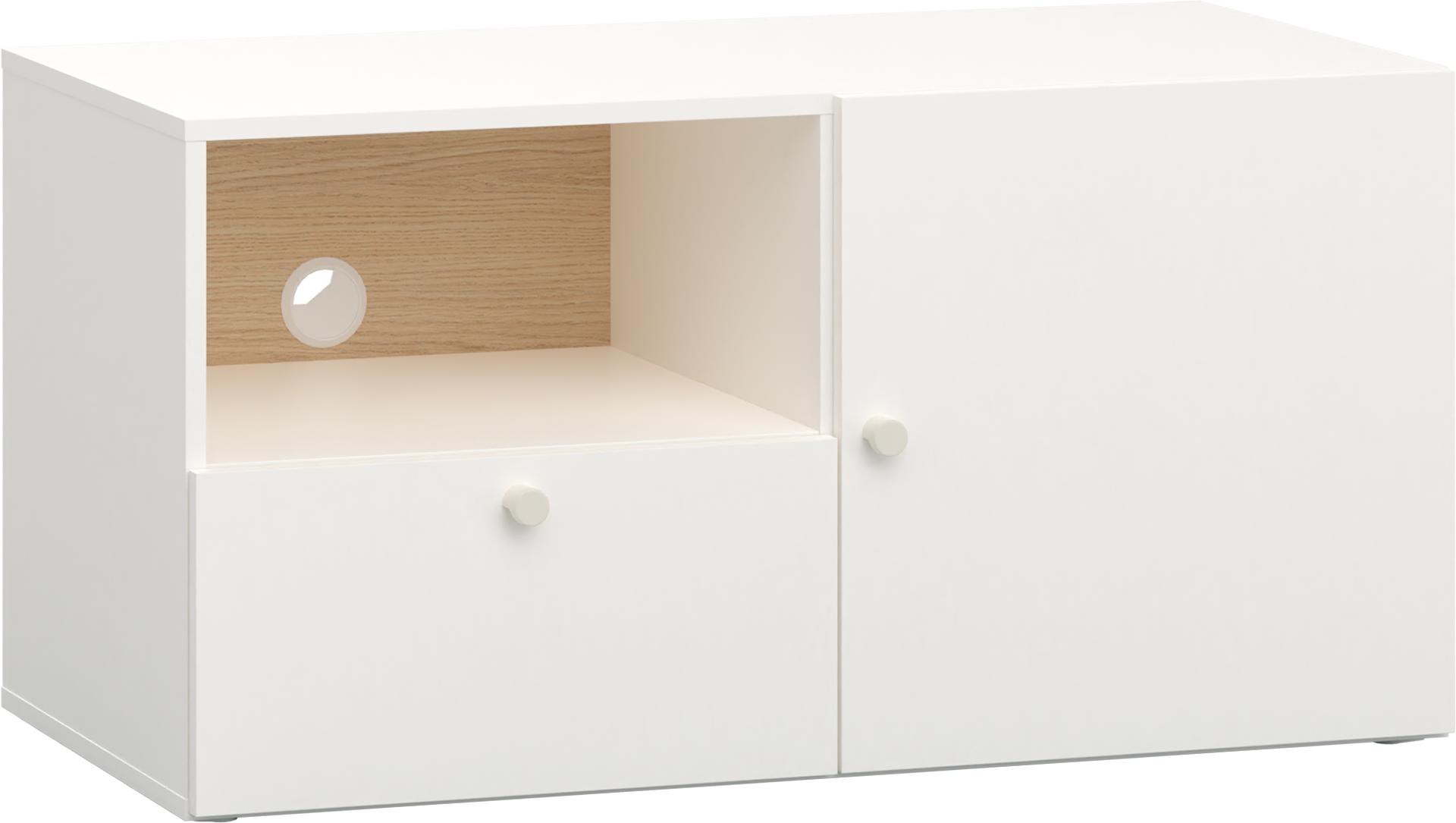 Meuble TV étroit avec façade pleine Reli