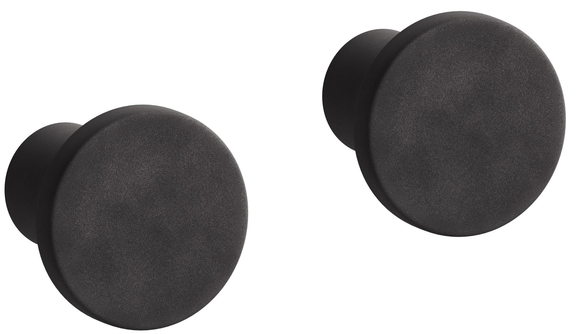 Bouton en métal noir 2 pcs Stor
