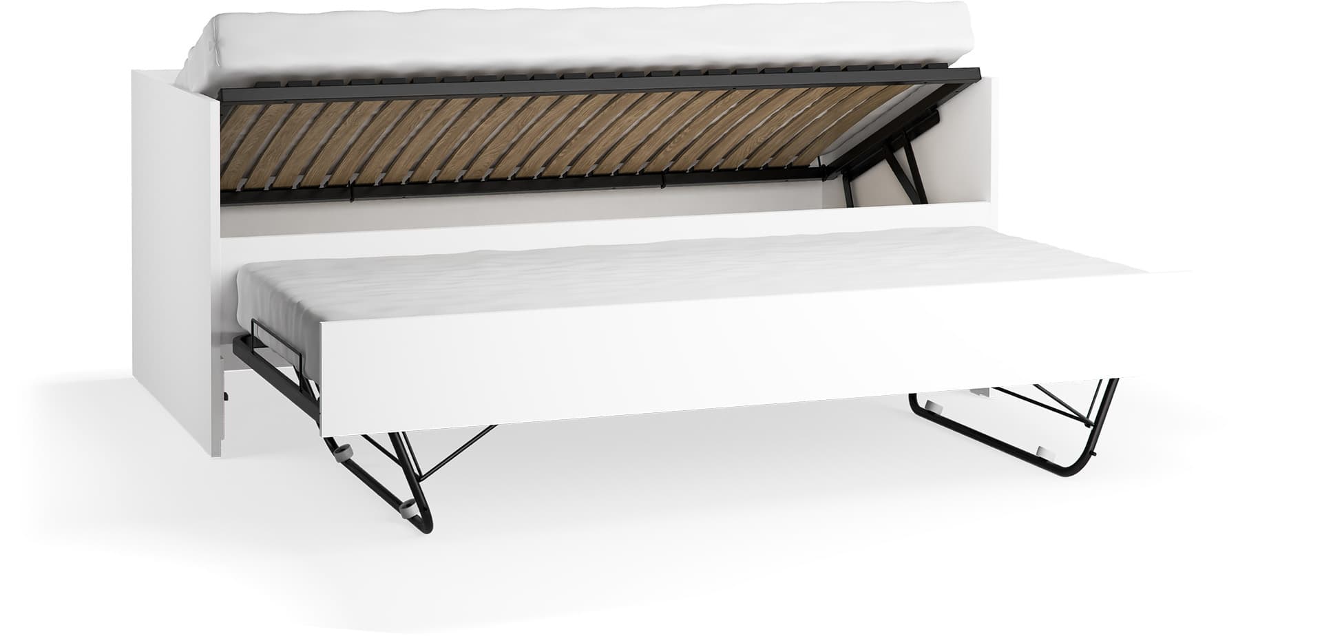 Sofa with lift-up frame and lower bed Young Users Next