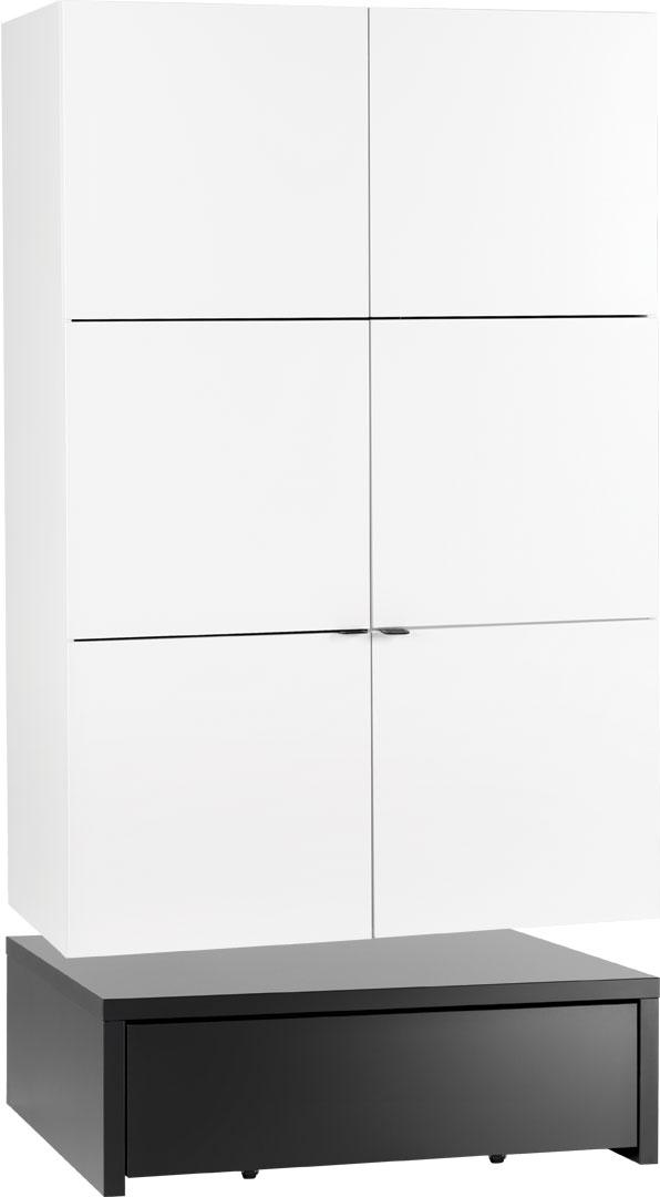 Armoire 2 portes avec barre et tiroirs et support 106x95 Young Users
