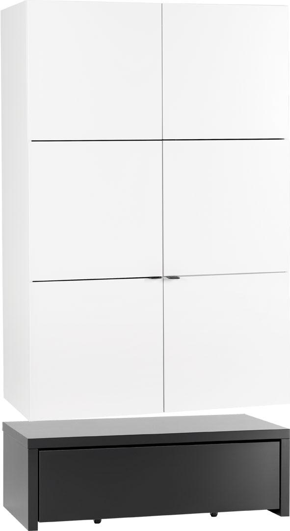Armoire 2 portes avec barre et tiroirs et support 106x53 avec tiroir Young Users