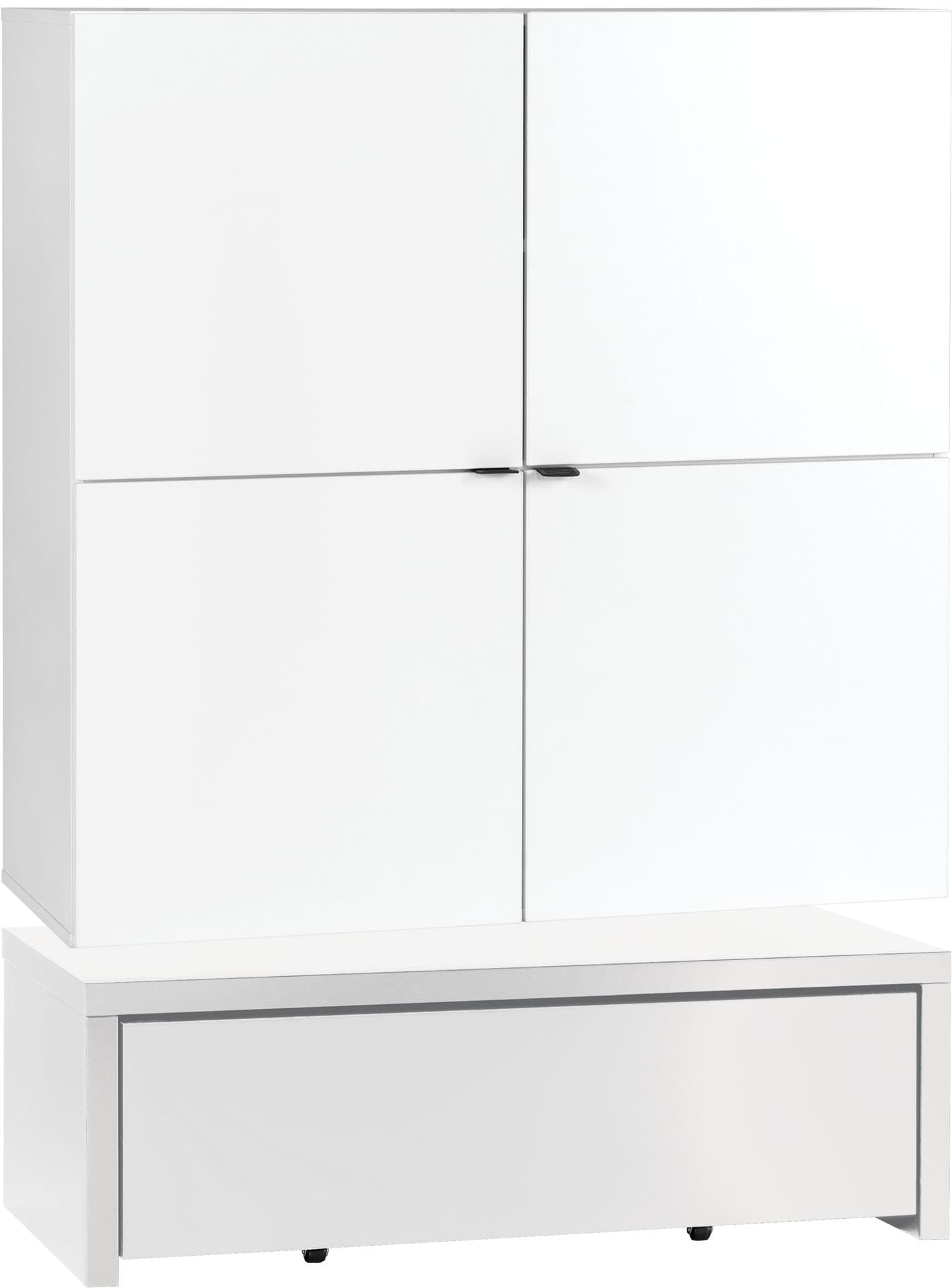 Wide dresser with 2 drawers on a platform with pull-out drawer Young Users Next