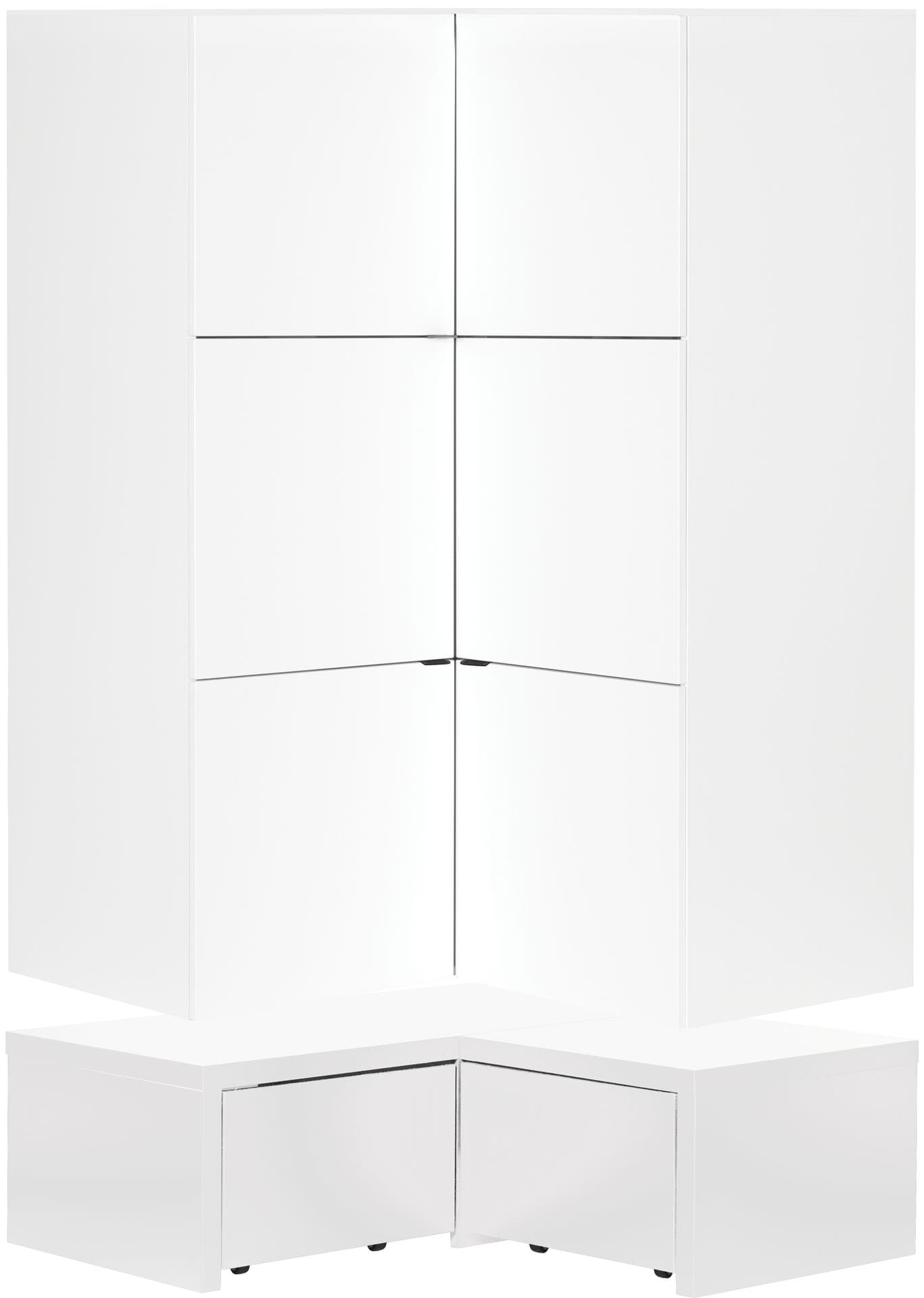 Corner wardrobe on a platform with 2 drawers Young Users Next