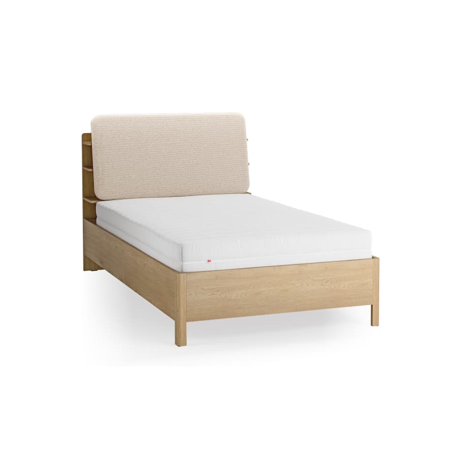 Bed 120x200 with shelves Well