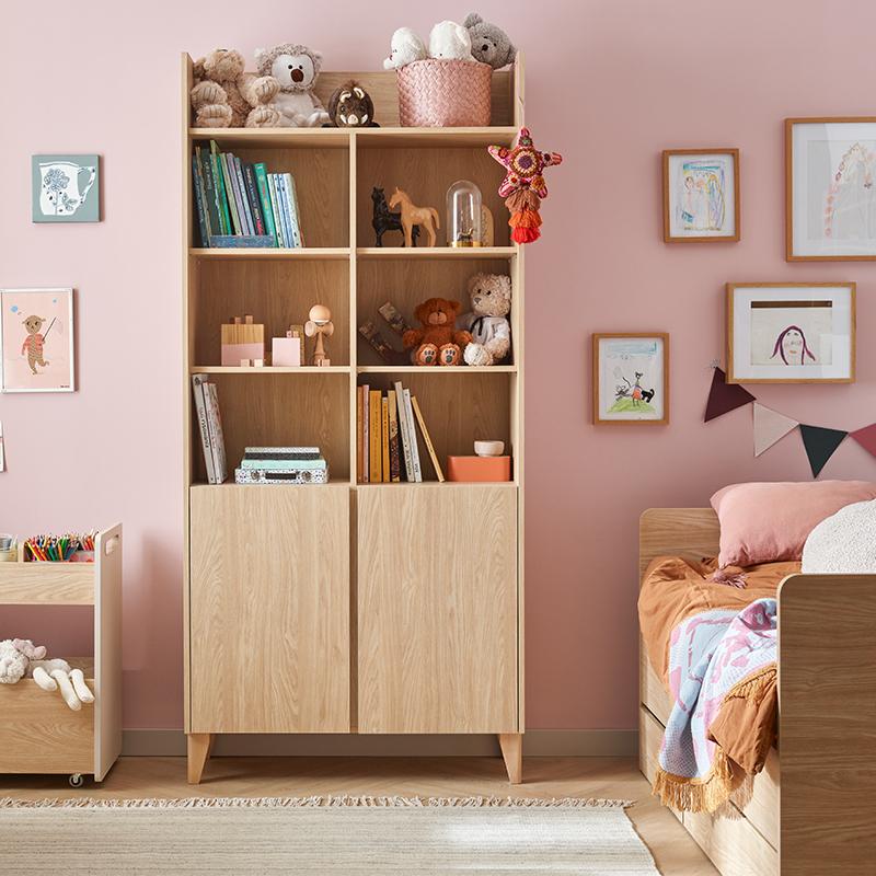 Muve wide bookcase arrangement