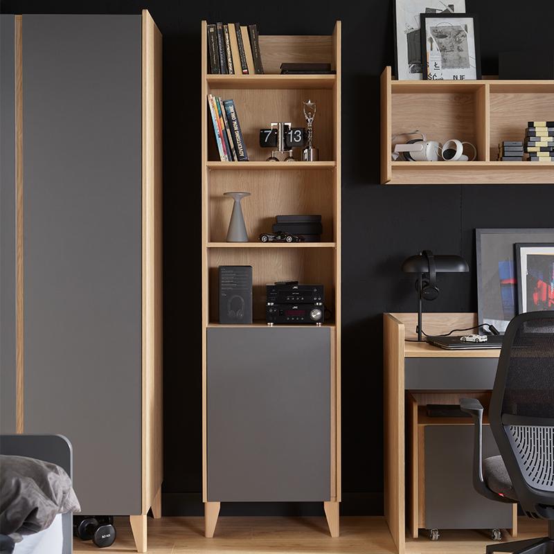 Muve narrow bookcase arrangement