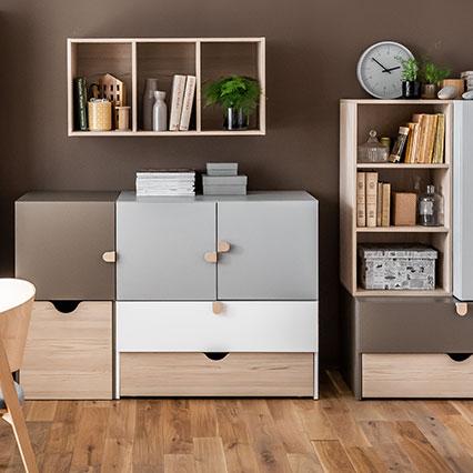 Kommode mit Schublade und Rollcontainer Stige Projekt