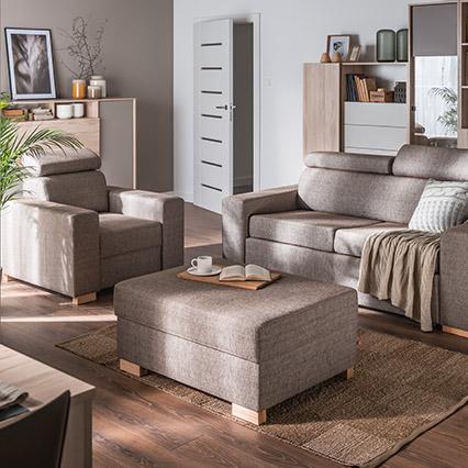 Pouf avec rangement (70x70) Milton Arrangement