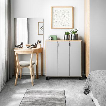 Cabinet with doors Simple arrangement