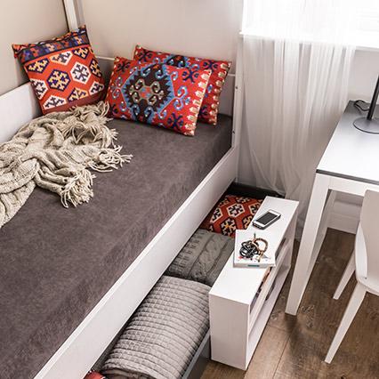 Drawer for couch/bed Nest arrangement