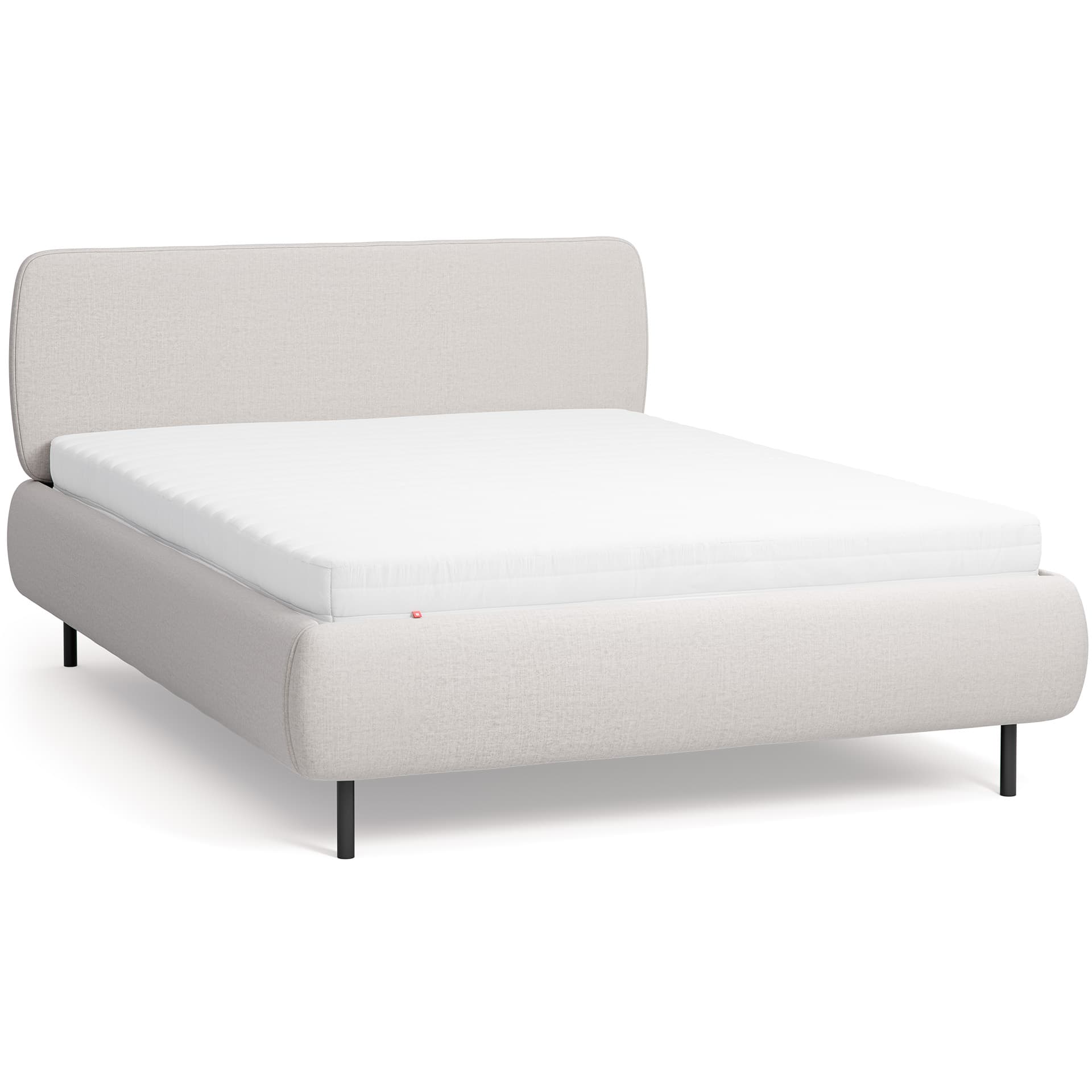 Upholstered bed with low headrest 140x200 Calme