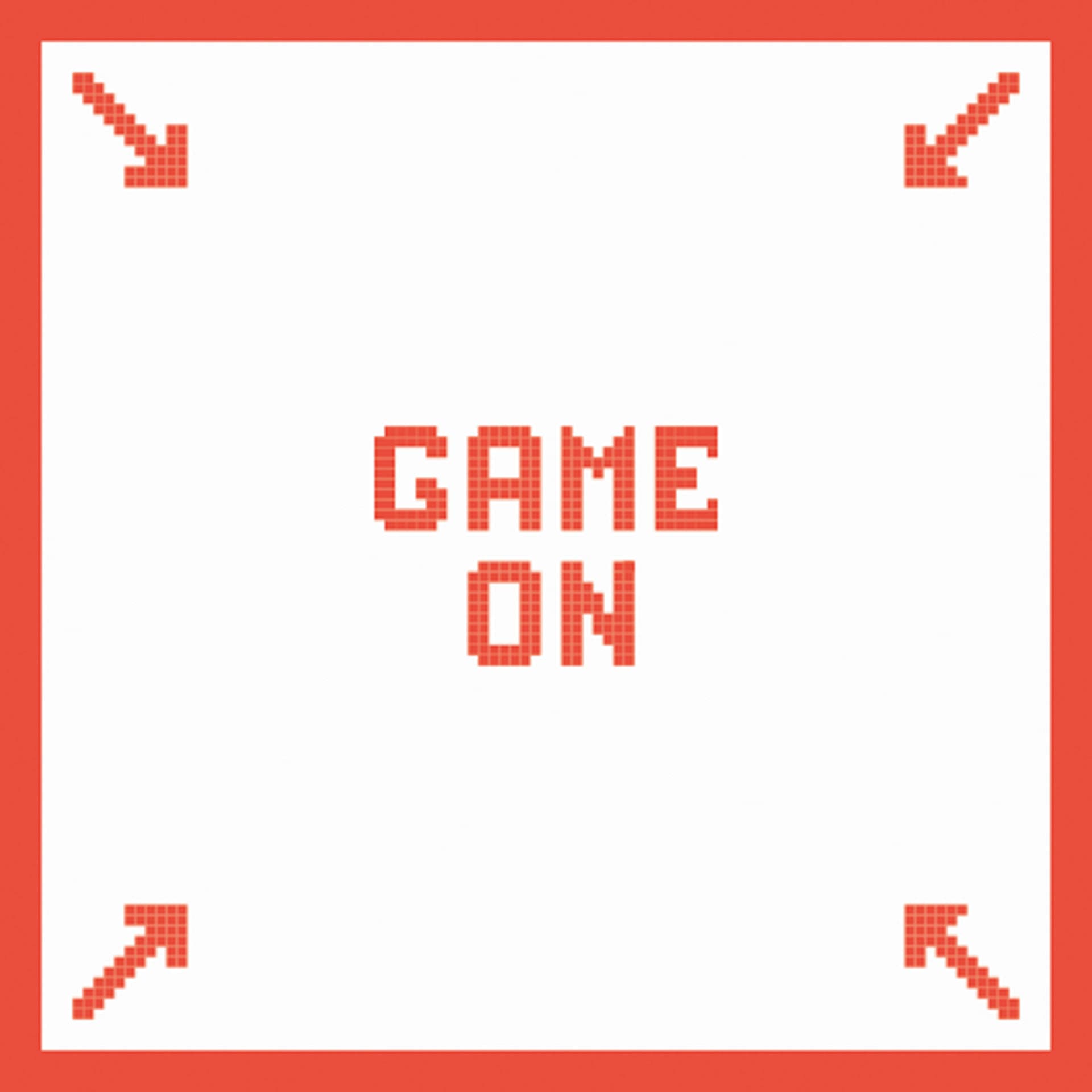 Metal front overlay Game On red