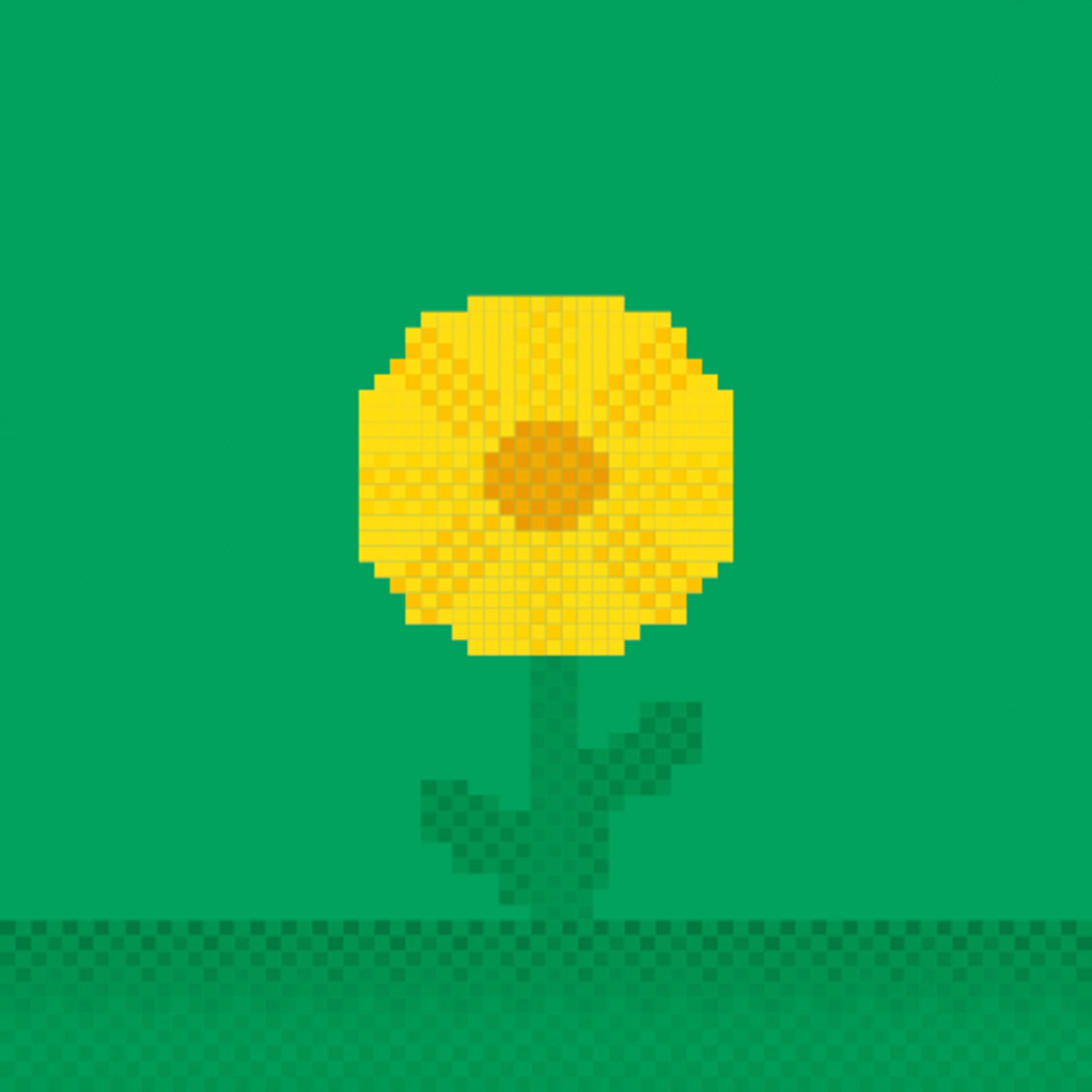 Metal front overlay Pixel Flower