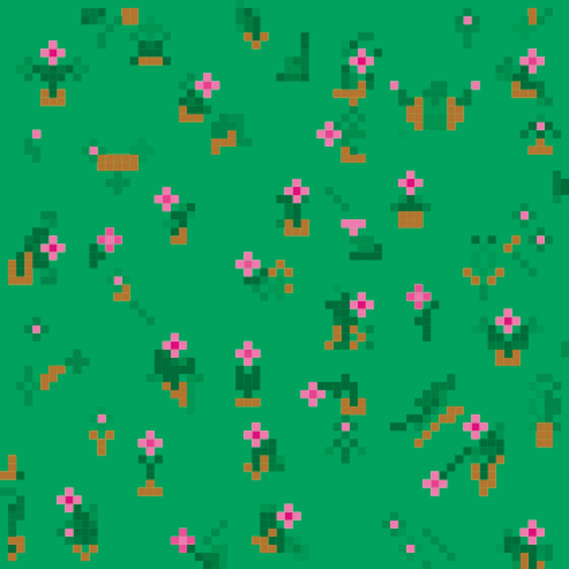 Metal front overlay Pixel Meadow