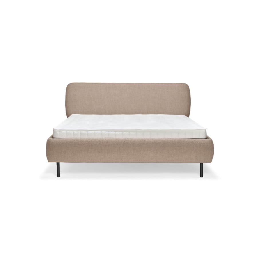 Upholstered bed with low headboard 160x200 Calme