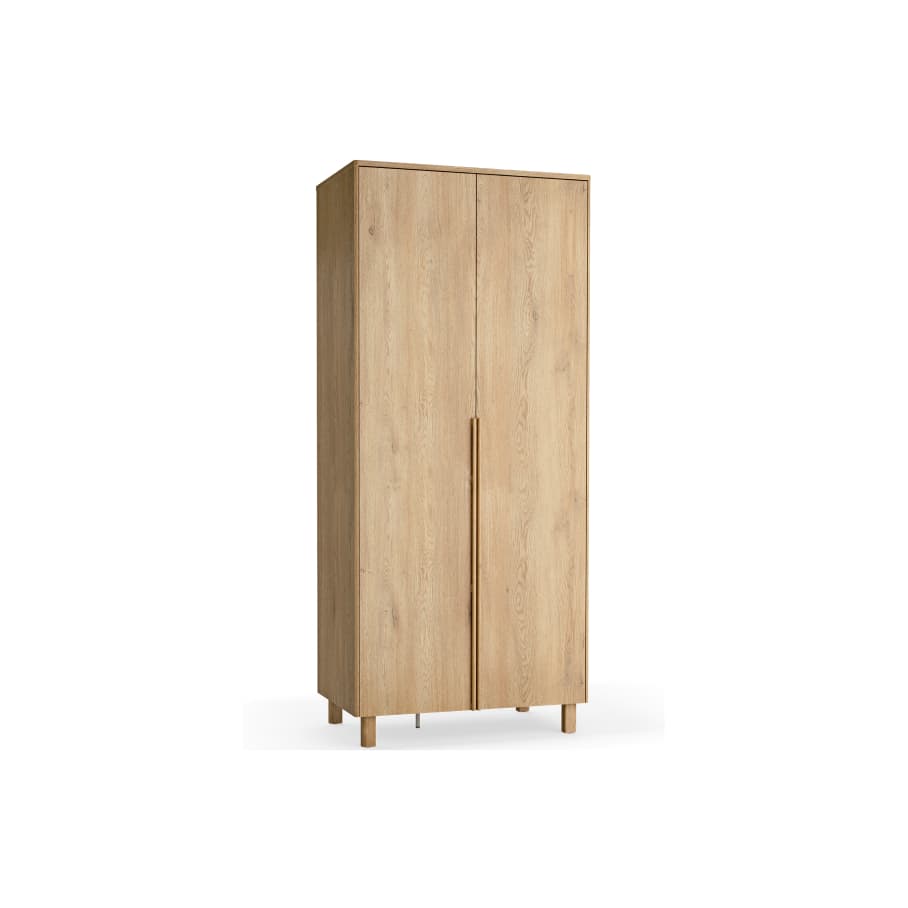 Well 2-door wardrobe with lighting