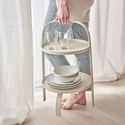 Handy coffee table arrangement
