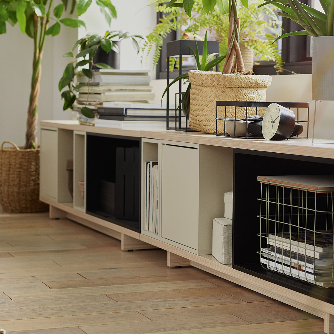meuble TV gris beige Balance Arrangement