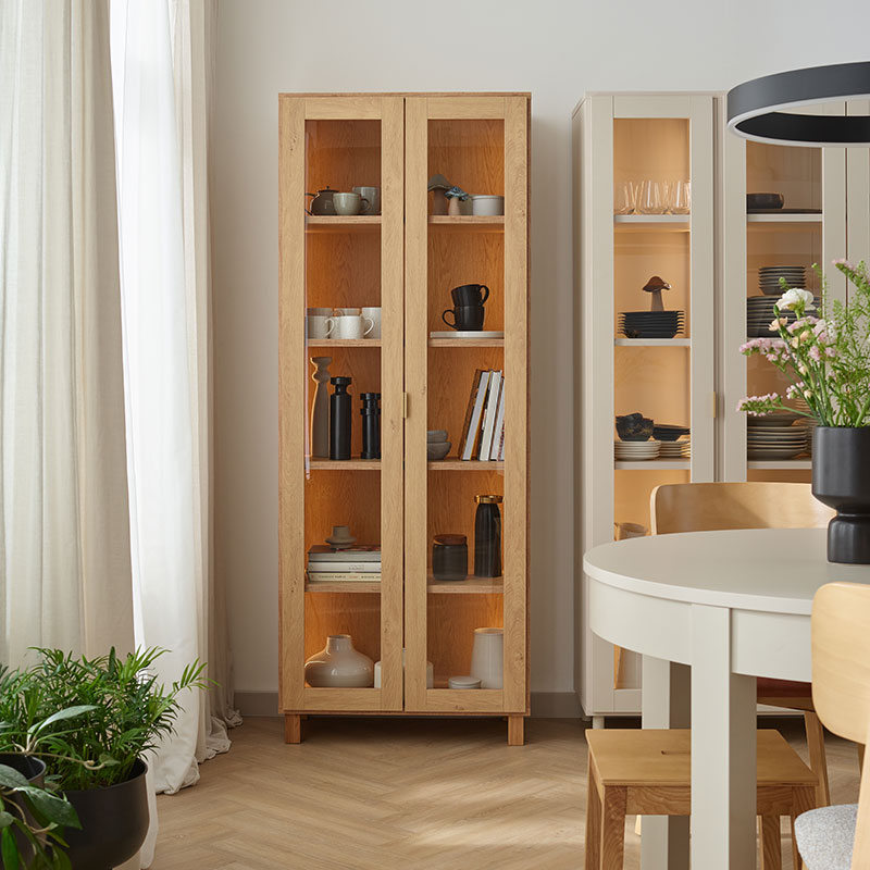 Armoire avec portes vitrées Simple Arrangement