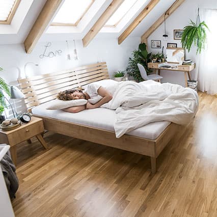 Bed with openwork headboard Nature 180x200 arrangement