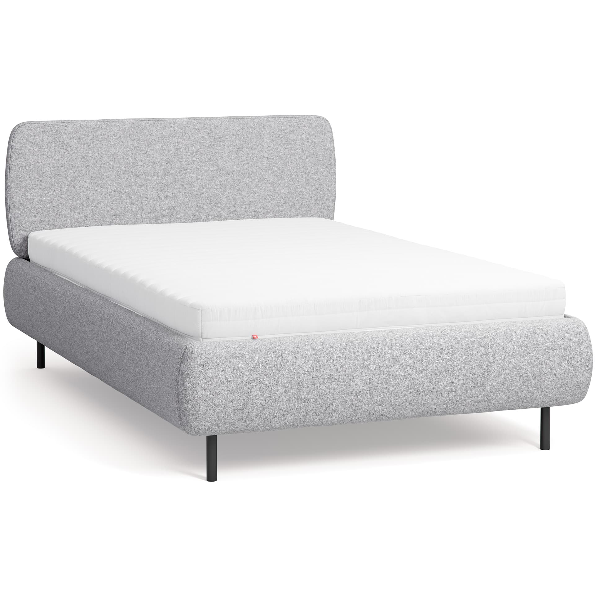 Upholstered bed with low headboard 120x200 Calme