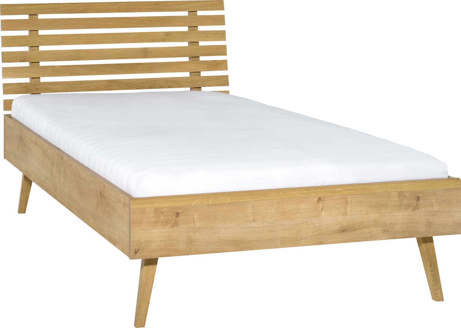 1-person bed with openwork top Nature 120x200
