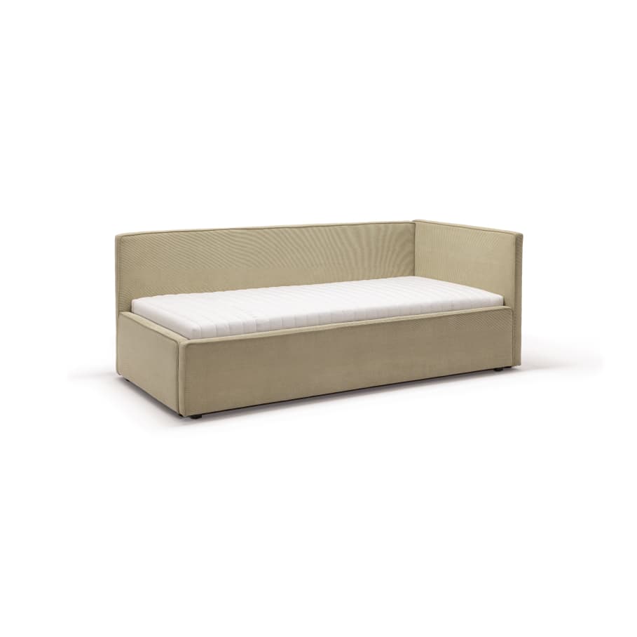 Upholstered corner bed right 90x200 Nook