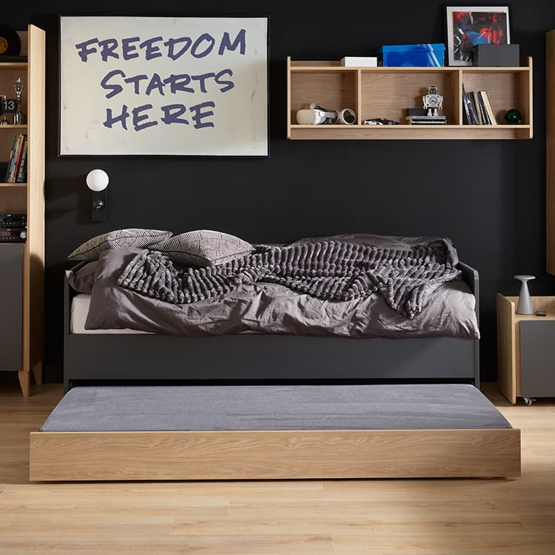 Couch with lift frame and drawer Muve arrangement